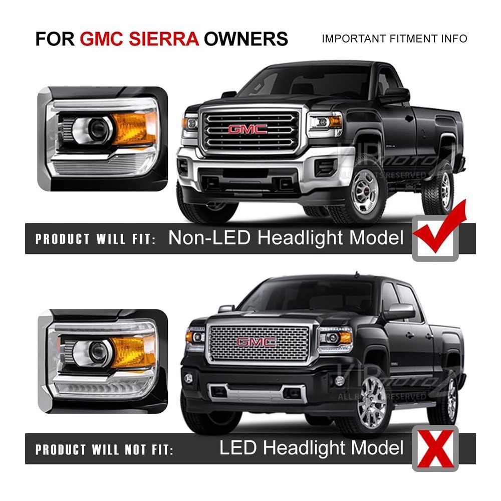 Autoparts LED Black Projector Headlights