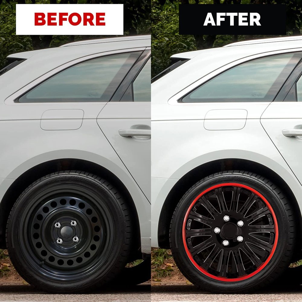 Pilot Automotive Universal Fit Black with Red Trim