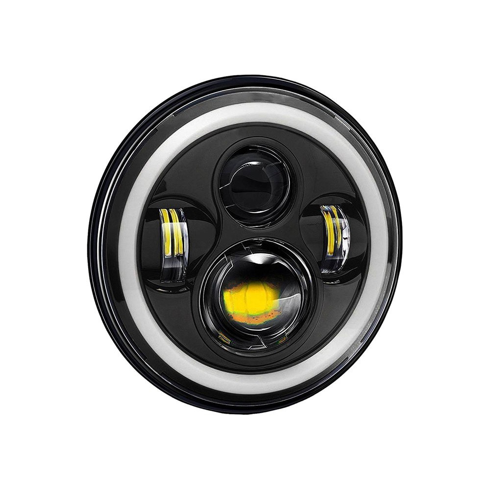 SUPAREE 7 Round LED Headlights RGB Halo Angel