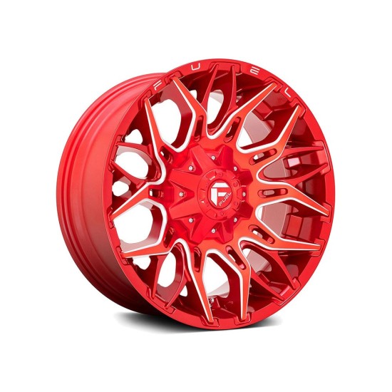 Fuel Twitch - D771 / Candy Red & Milled 6 LUG